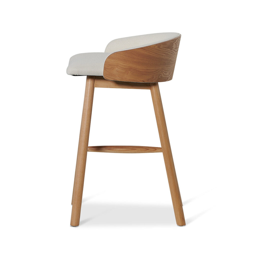Nicholas 65cm Natural Bar Stool - Beige - Image 6