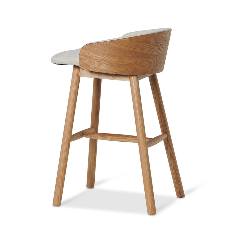 Nicholas 65cm Natural Bar Stool - Beige - Image 7