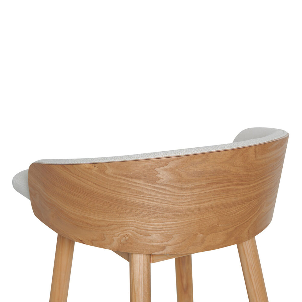 Nicholas 65cm Natural Bar Stool - Beige - Image 10