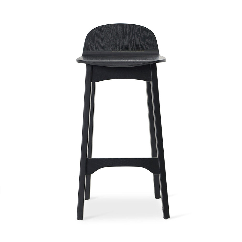 Connor 65cm Bar Stool - Full Black - Image 2