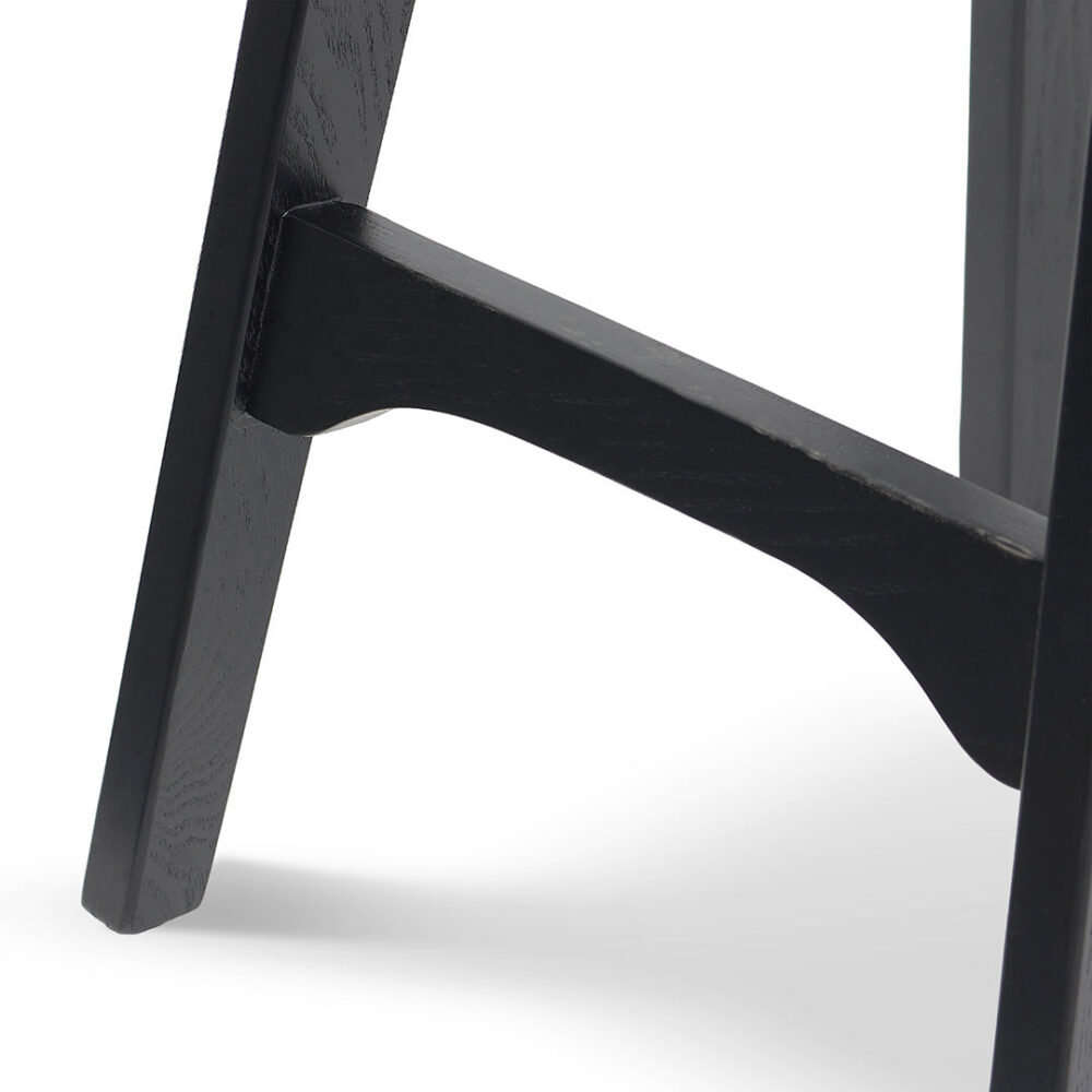 Connor 65cm Bar Stool - Full Black - Image 8