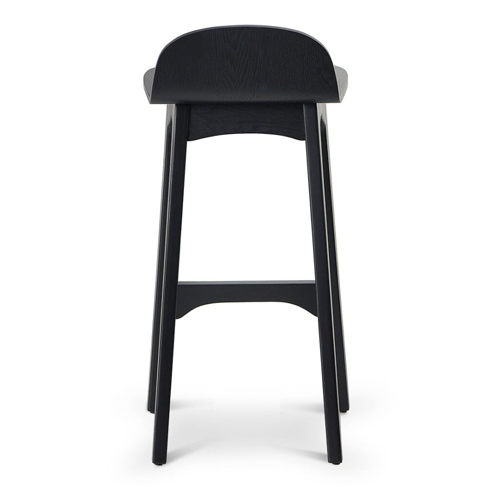 Connor 65cm Bar Stool - Full Black - Image 6