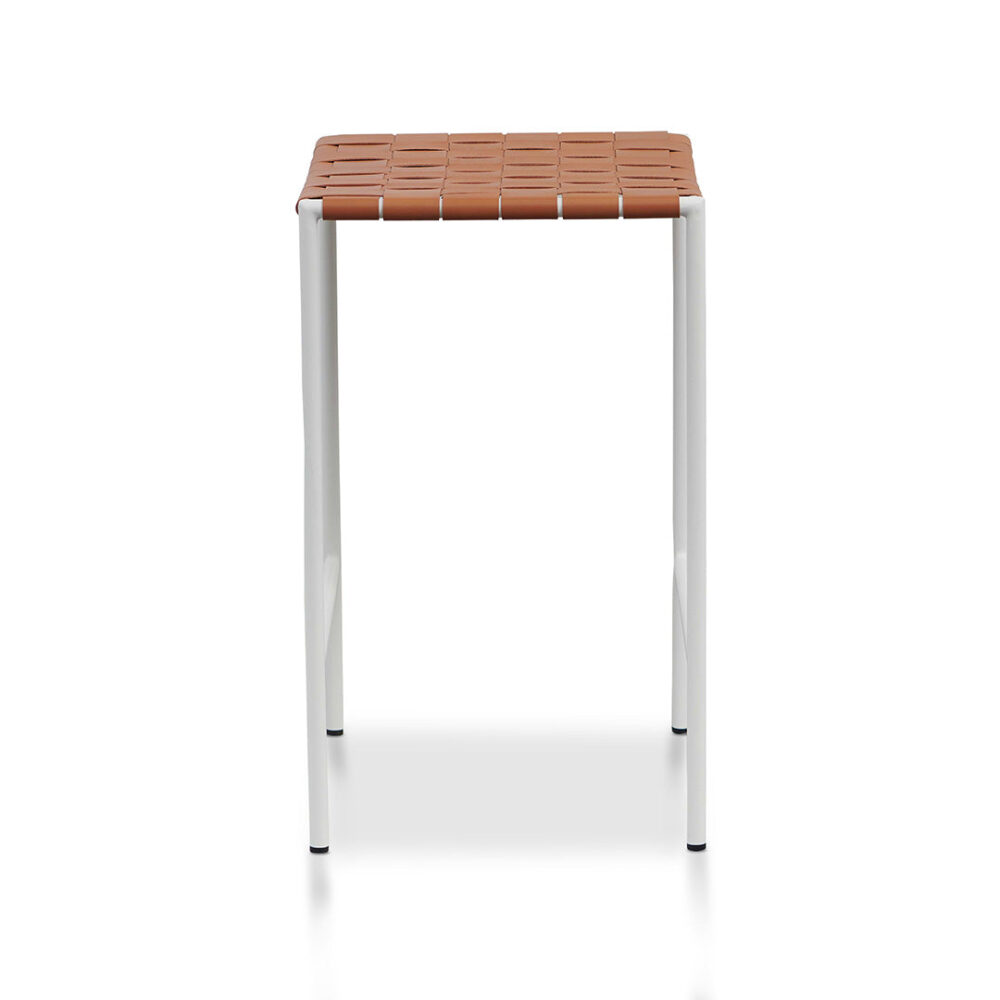 Set of 2 - Anika White Frame Bar stool - Tan - Image 10