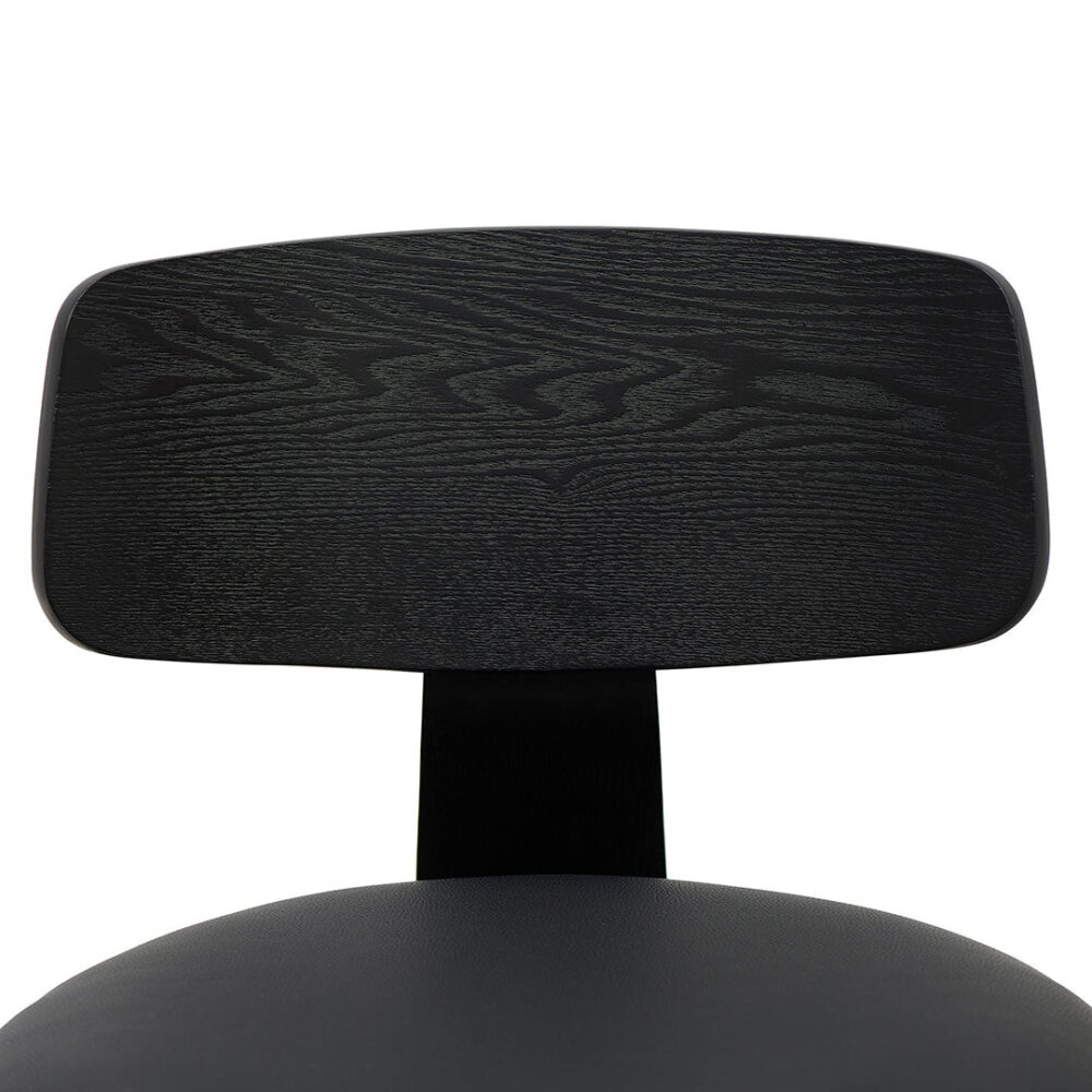 Martino 65cm Bar Stool - Full Black - Image 8