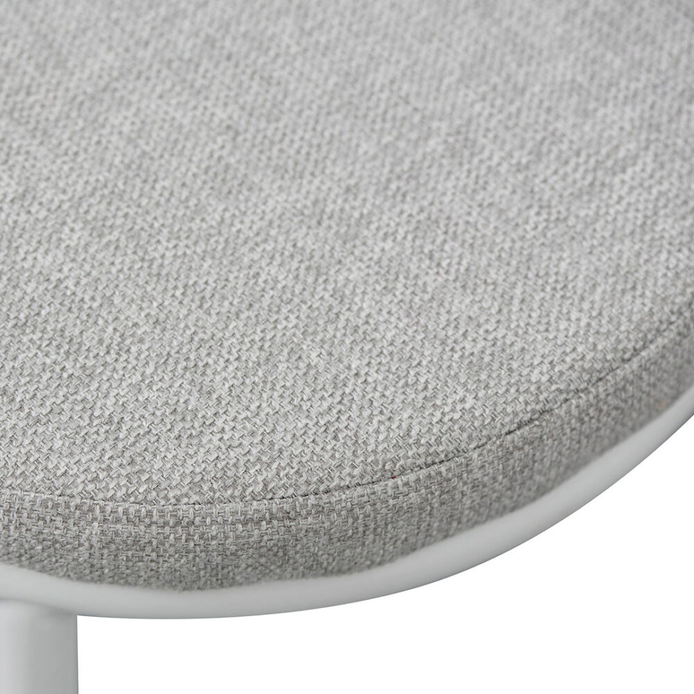 Set of 2 - Mclean 63cm White Frame Bar Stool - Coastal Light Grey - Image 7