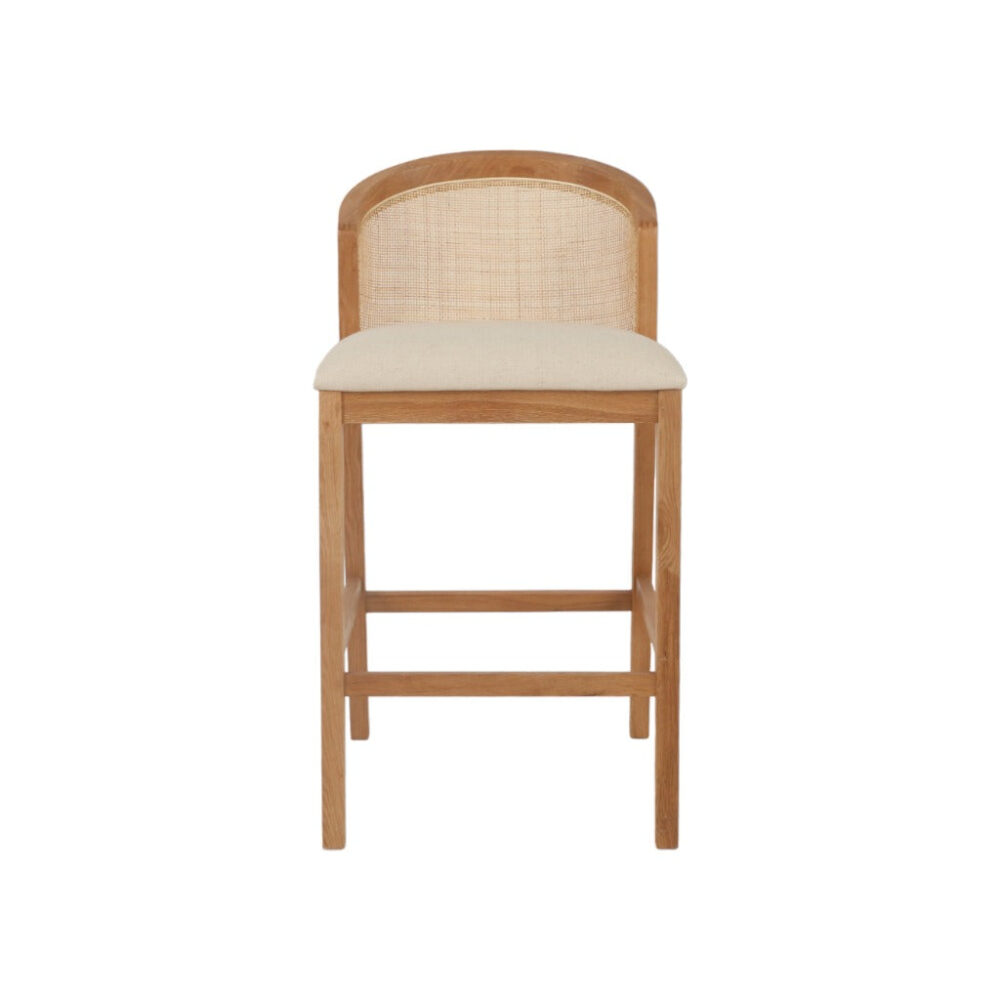Margie Fabric Barstool - Light Beige - Image 2