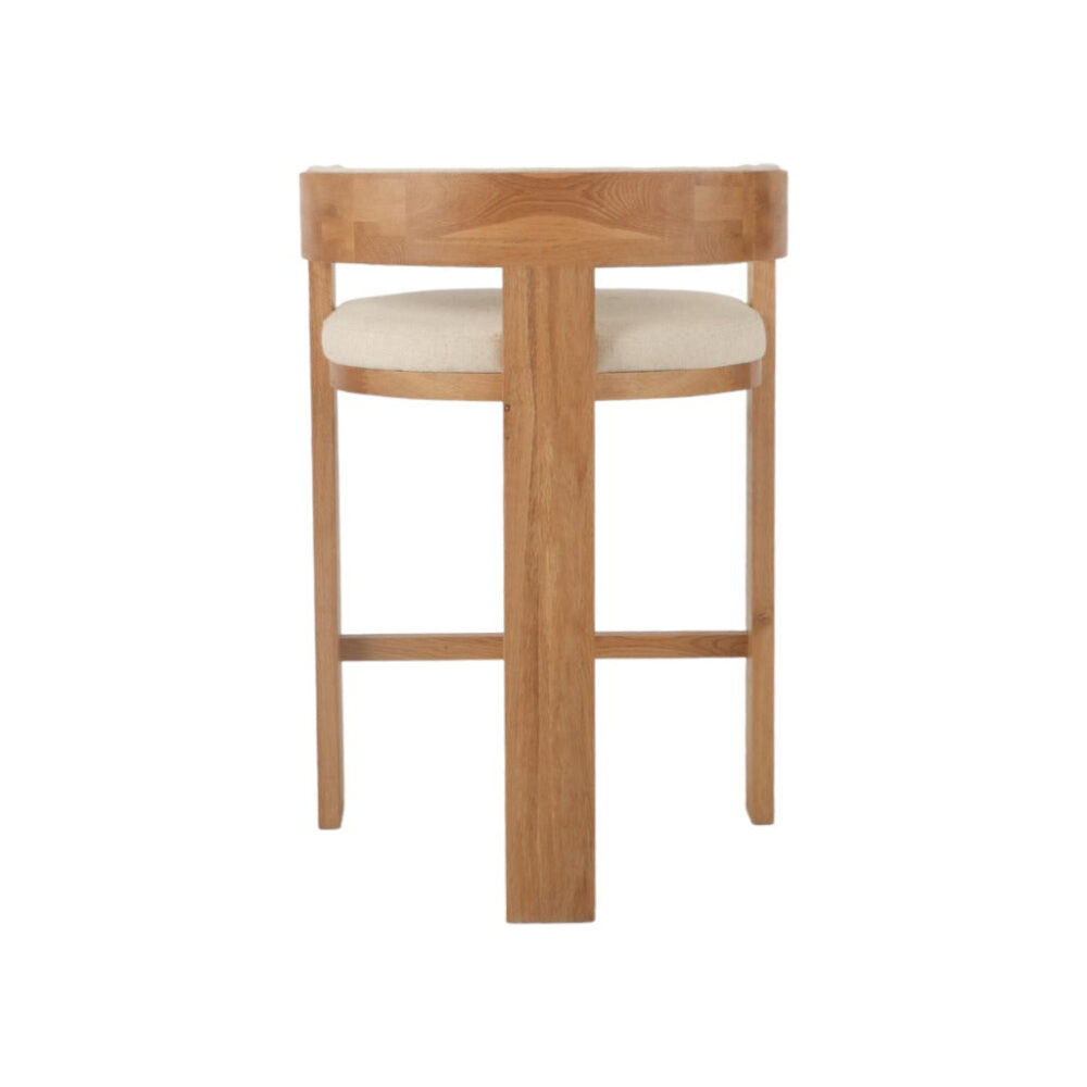 Miles Natural Barstool - Light Beige - Image 3