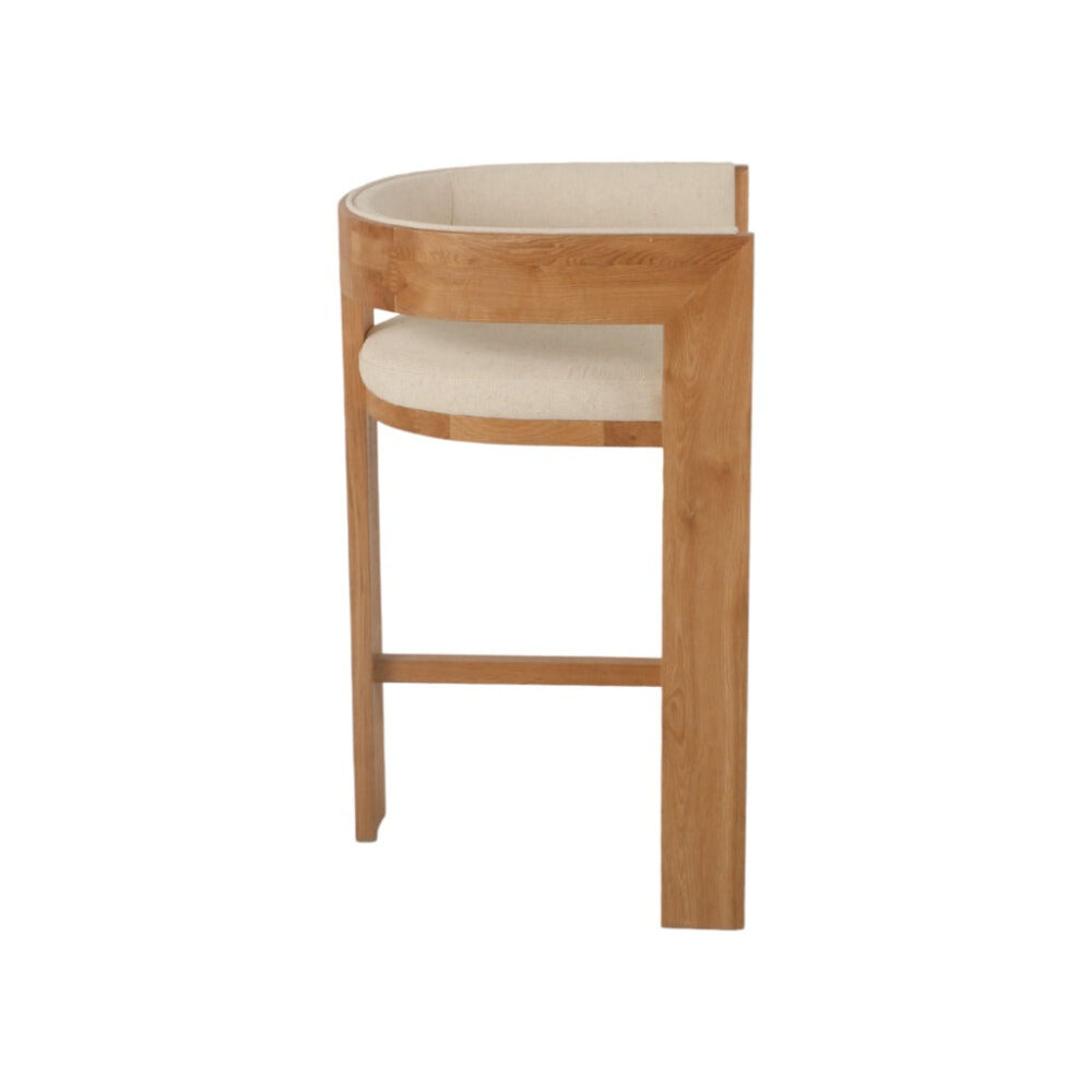 Miles Natural Barstool - Light Beige - Image 4
