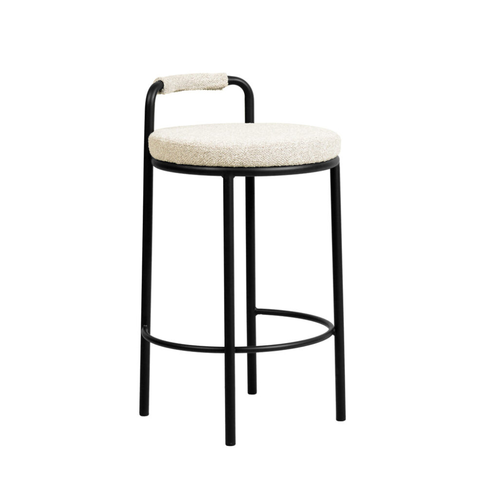 Set of 2 - Karimi 65cm Bar Stool - Clay Grey - Image 2