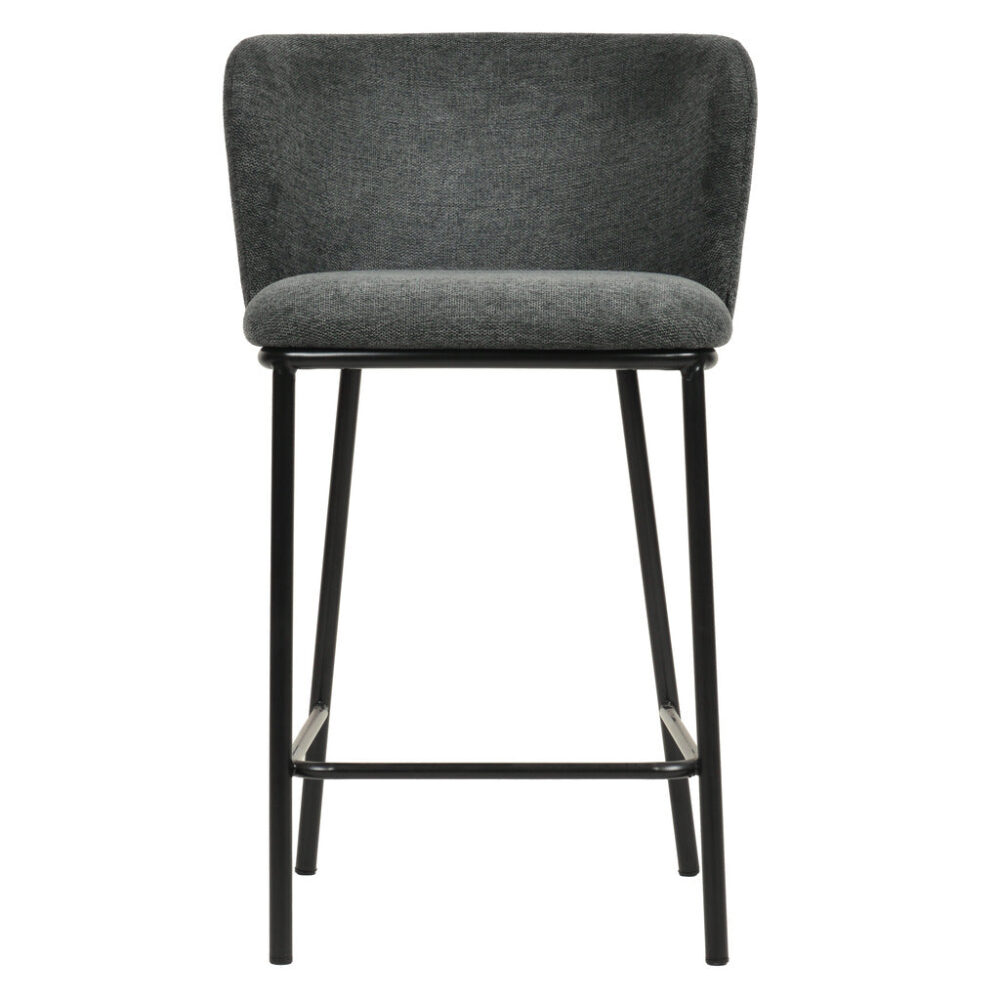 Set of 2 - Flossie 65cm Bar Stool - Charcoal Grey - Image 3