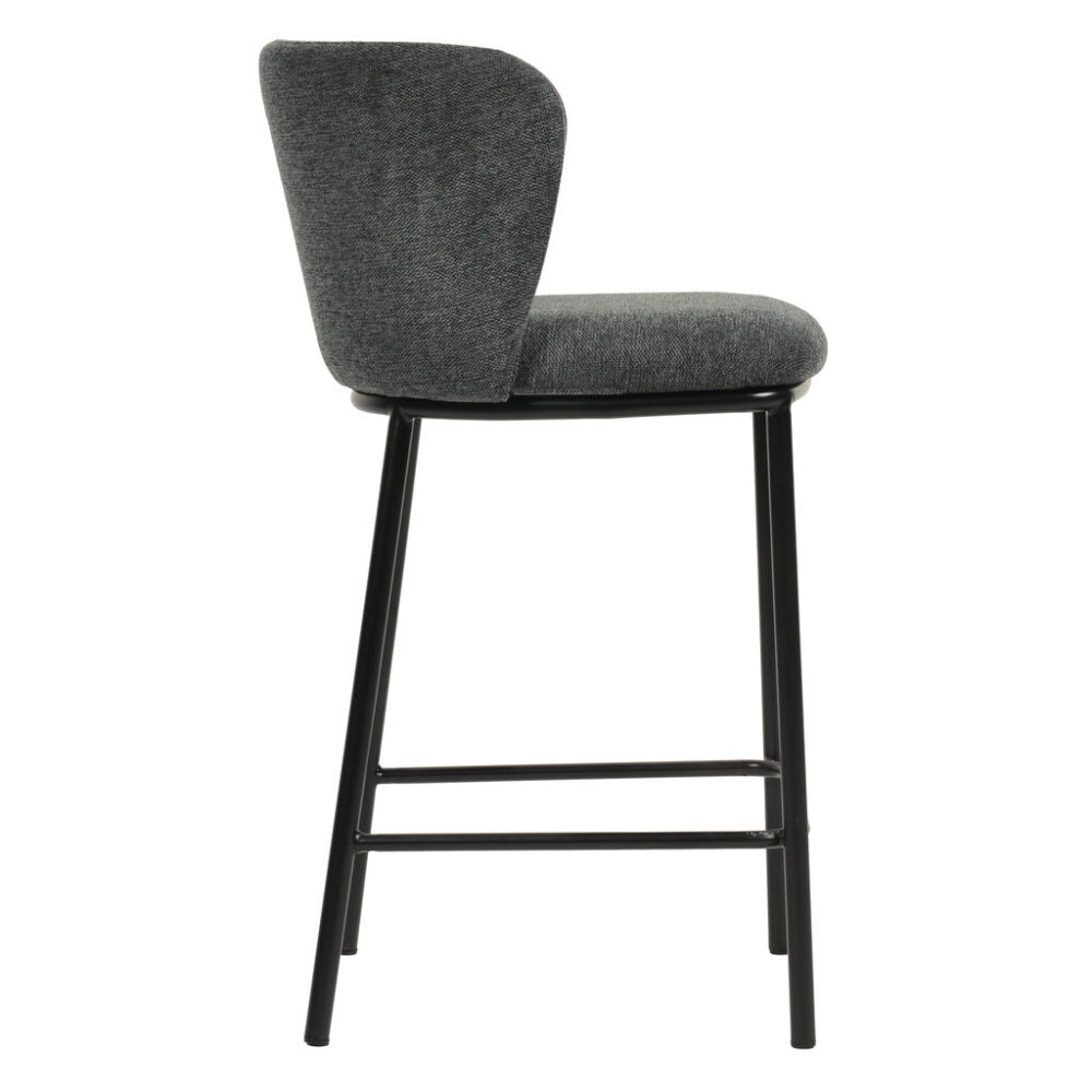Set of 2 - Flossie 65cm Bar Stool - Charcoal Grey - Image 4