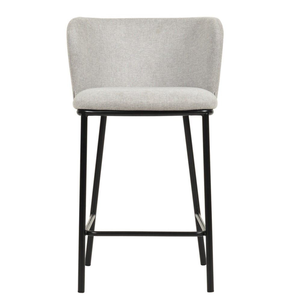 Set of 2 - Flossie 65cm Bar Stool - Coastal Light Grey - Image 2