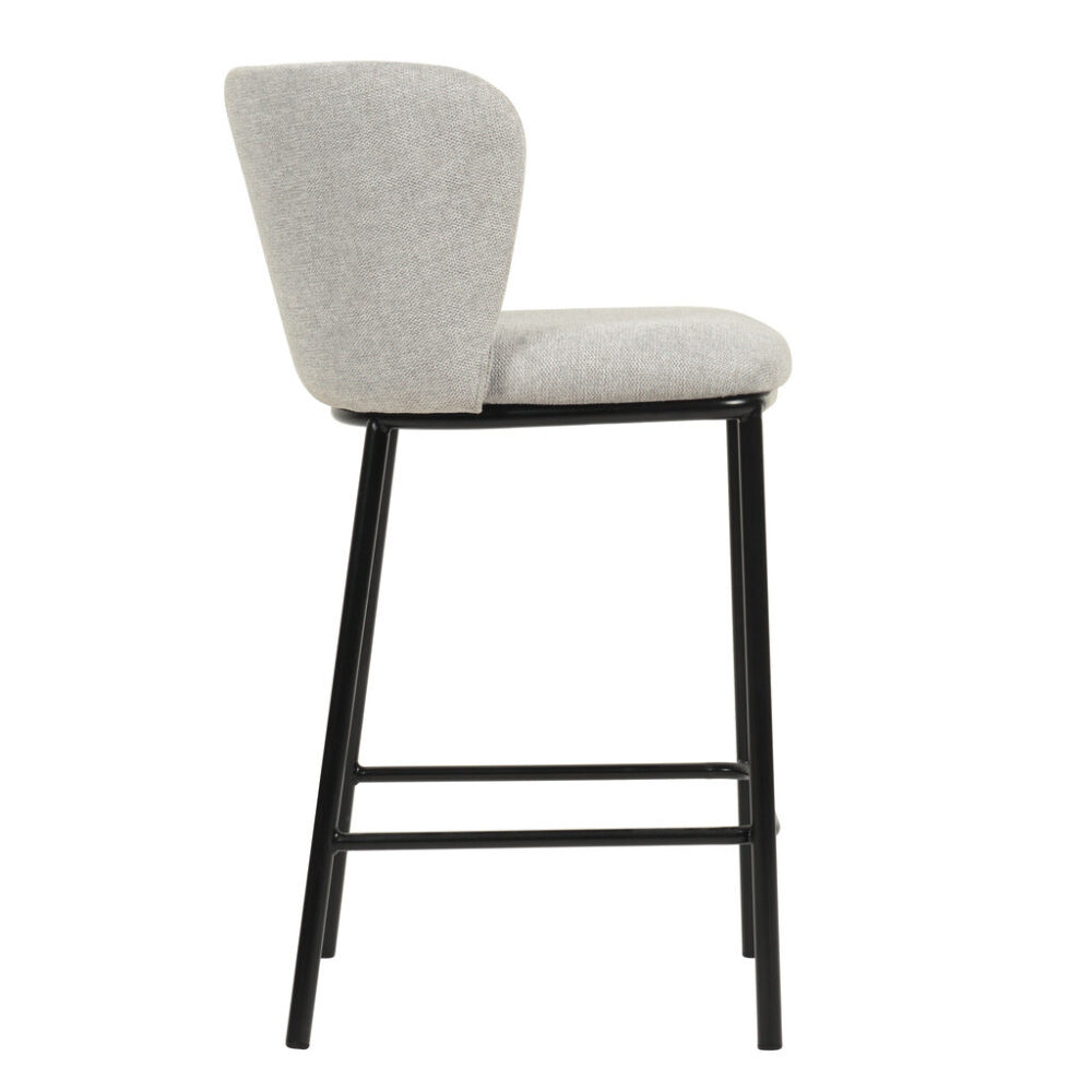 Set of 2 - Flossie 65cm Bar Stool - Coastal Light Grey - Image 3
