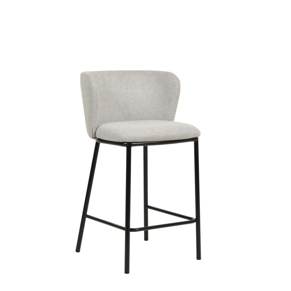 Set of 2 - Flossie 65cm Bar Stool - Coastal Light Grey - Image 5