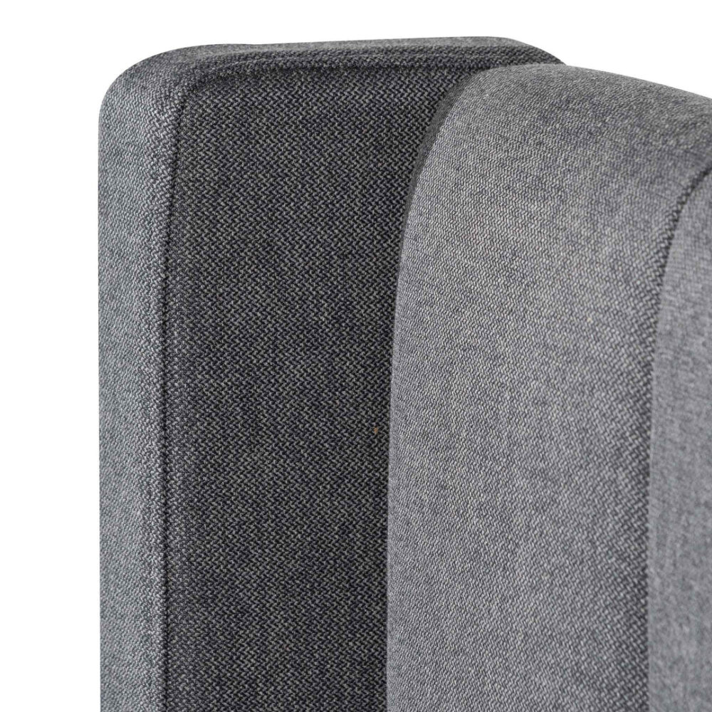 Betsy Fabric Single Bed Frame - Charcoal Grey with Storage - Image 9