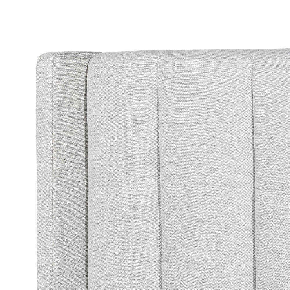 Betsy Fabric Single Bed Frame - Pearl Grey with Storage - Image 11