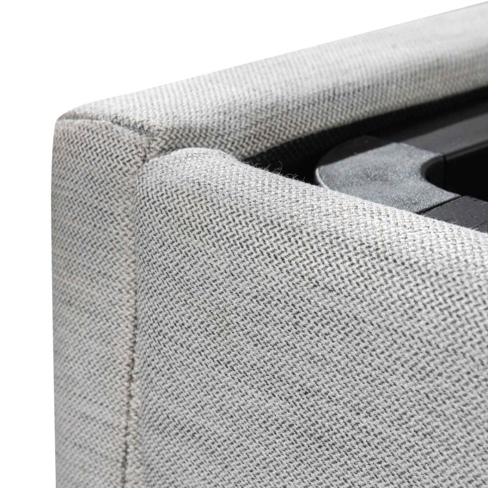 Betsy Fabric Single Bed Frame - Pearl Grey with Storage - Image 7