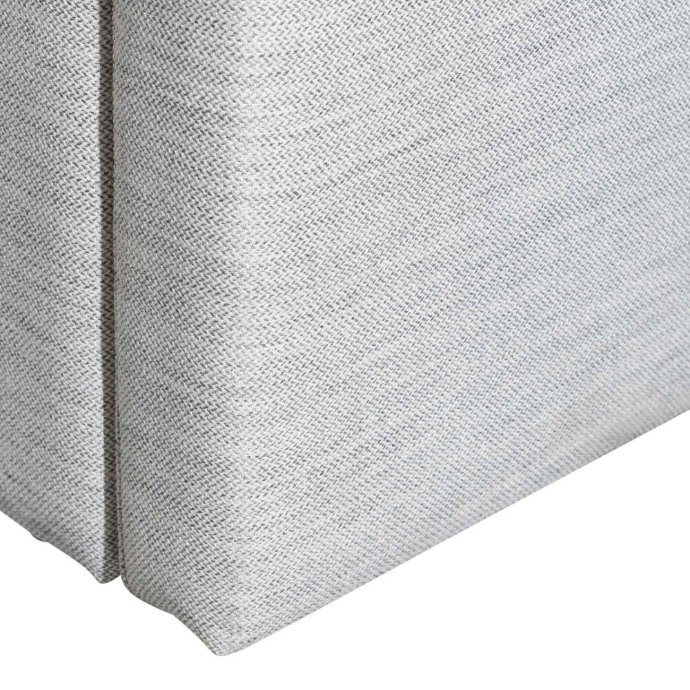 Betsy Fabric Single Bed Frame - Pearl Grey with Storage - Image 8