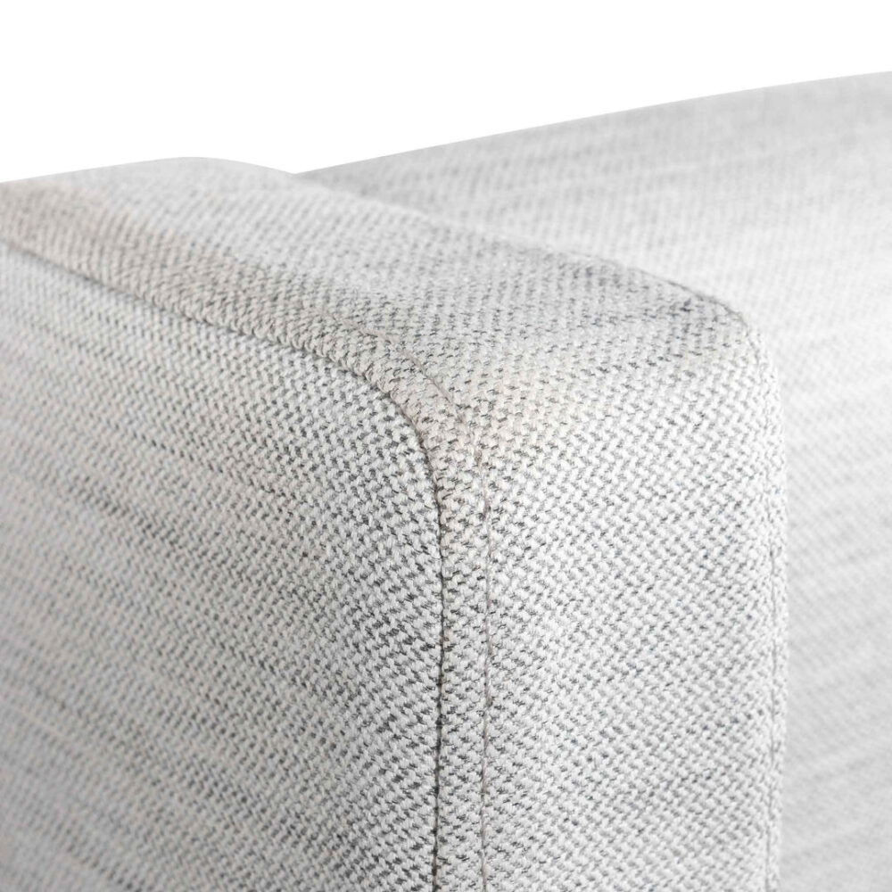 Betsy Fabric Single Bed Frame - Pearl Grey with Storage - Image 12