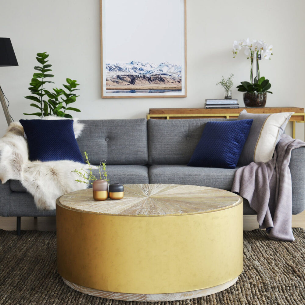 Melvin 1m Round Elm Coffee Table - Image 5