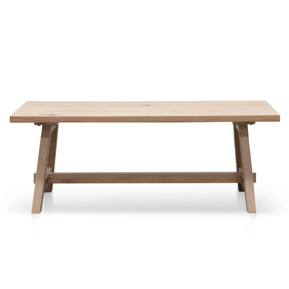 Murillo 1.2m Wooden Coffee Table - Washed Natural - Image 2