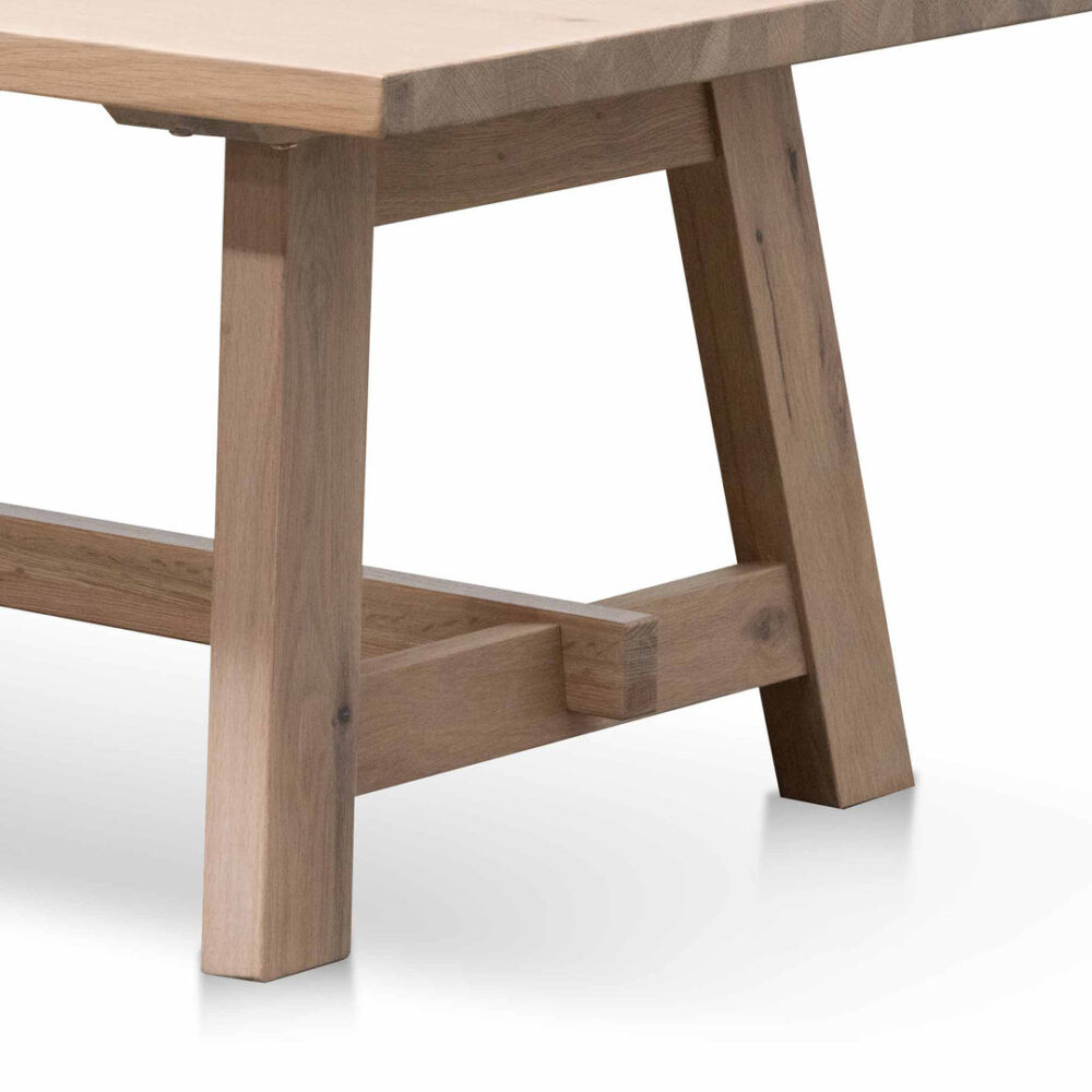 Murillo 1.2m Wooden Coffee Table - Washed Natural - Image 11