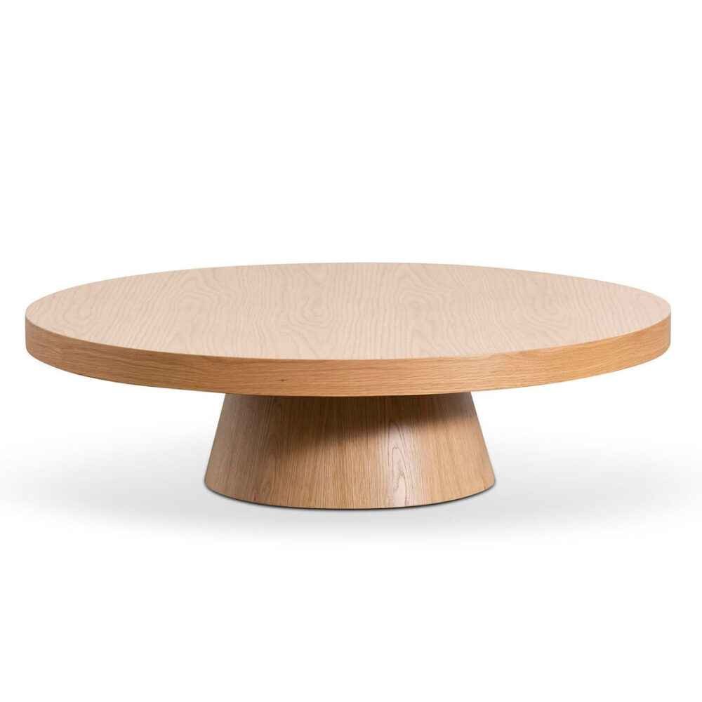 Erna 1.1m Round Coffee Table - Natural Oak - Image 4