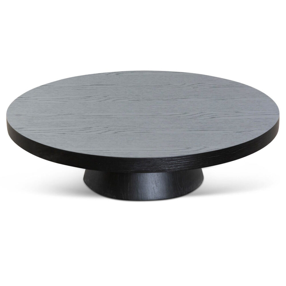 Erna 1.1m Round Coffee Table - Black Oak - Image 3