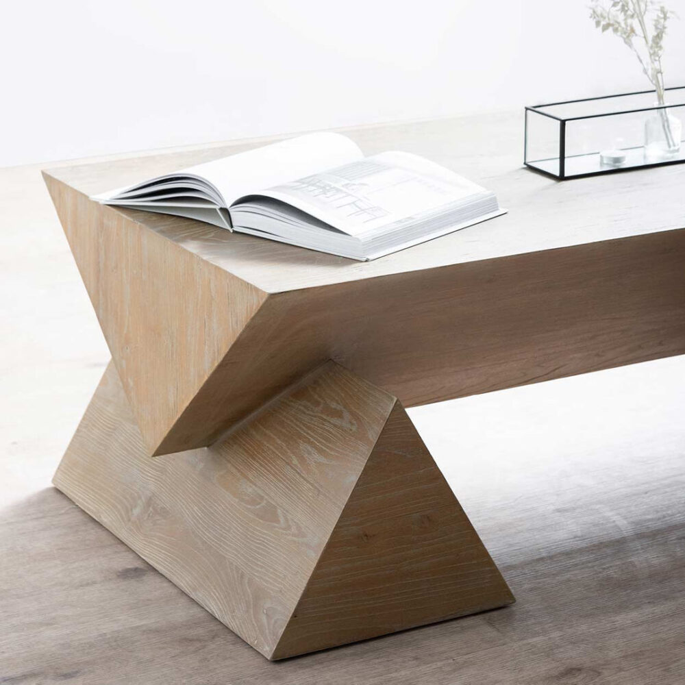 Davila 1.52m Elm Coffee Table - Natural - Image 3
