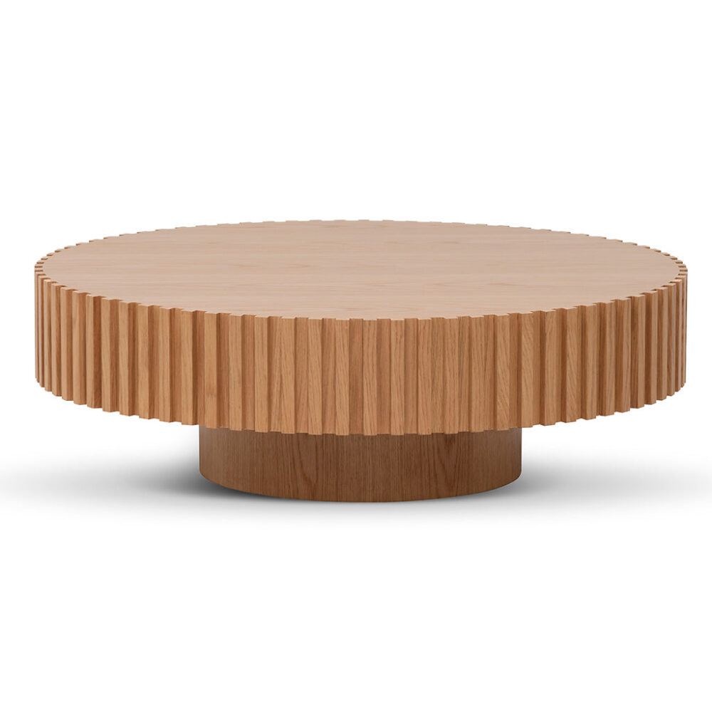Alfaro Oak Round Coffee Table - Natural - Image 3