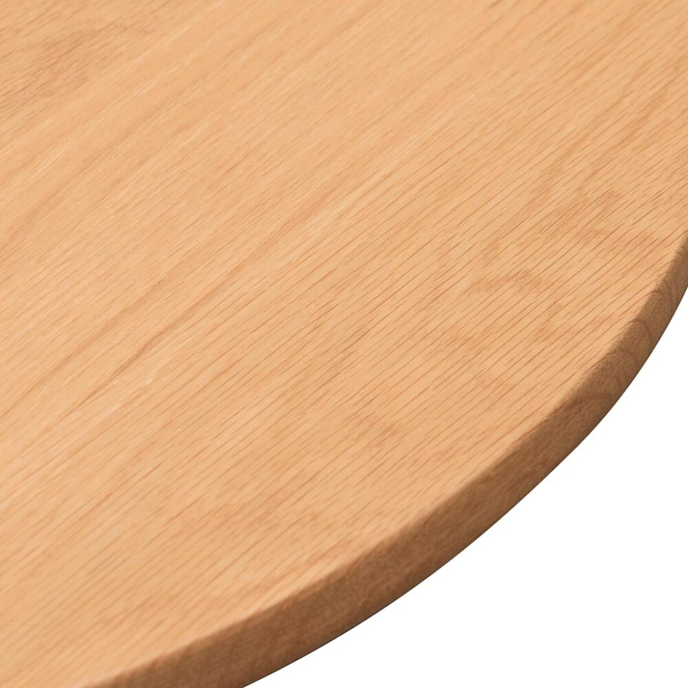 Justina Solid Oak Round Coffee Table - Natural - Image 3