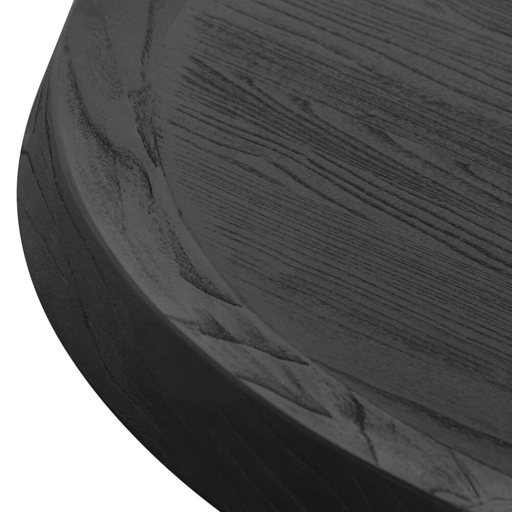 Auston 100cm Round Coffee Table - Black - Image 7
