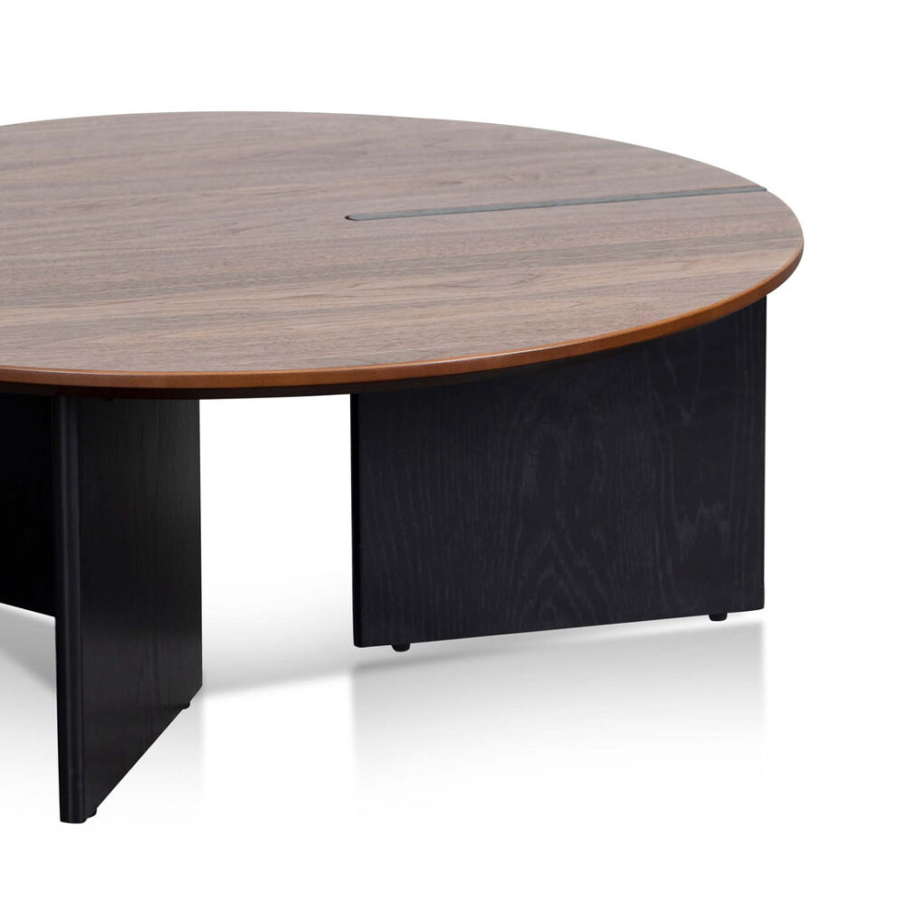 Nest of Ewing Light Walnut Coffee Table - Black Legs - Image 12