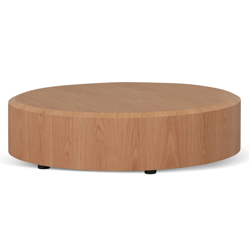 Selma 1.2m Round Plinth - Natural Oak