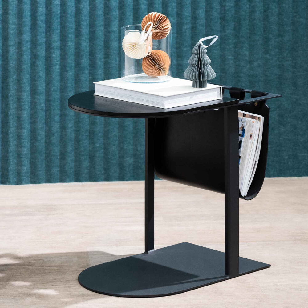 Gonzales 55cm Side Table - Full Black - Image 2
