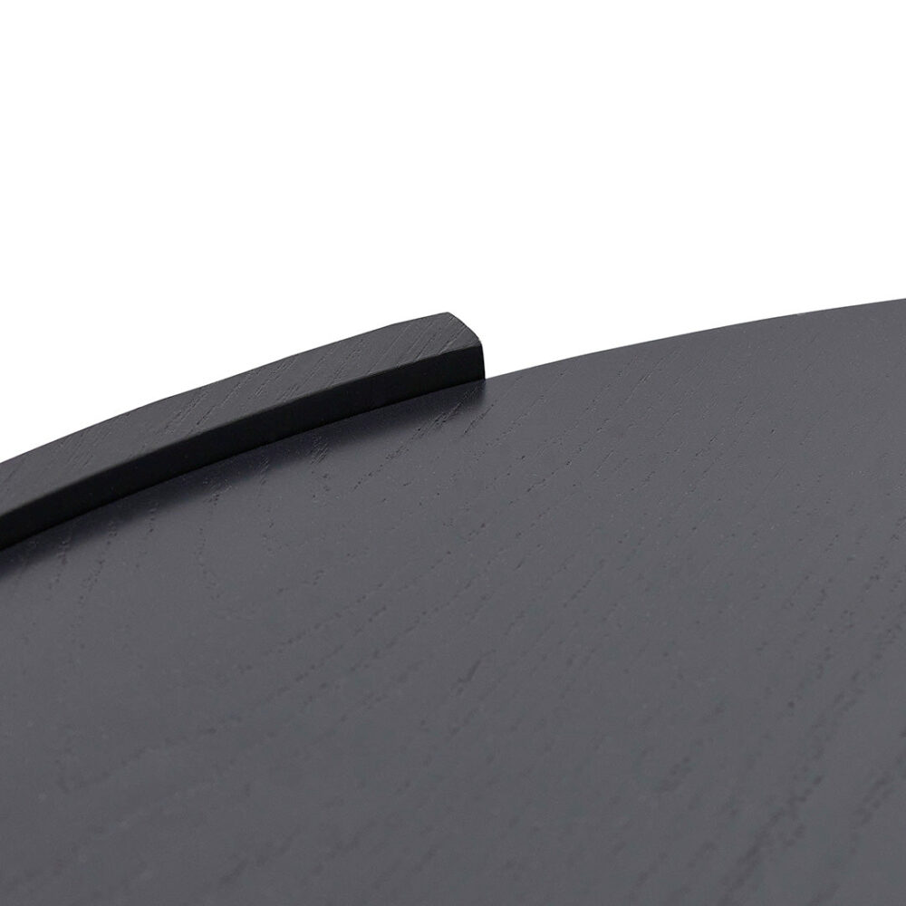 Zoey 1.1m Round Coffee Table - Black - Image 4