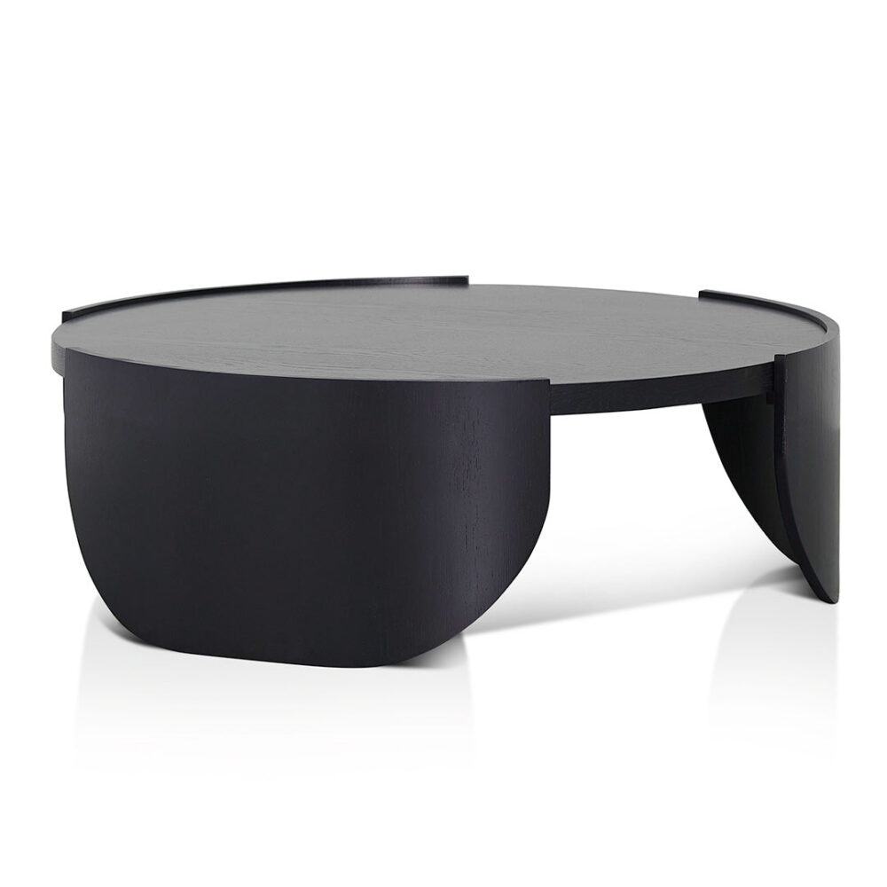 Zoey 1.1m Round Coffee Table - Black - Image 7