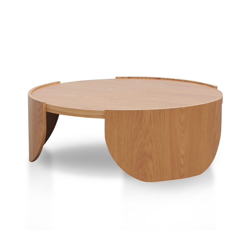 Zoey 1.1m Round Coffee Table - Natural - Image 5