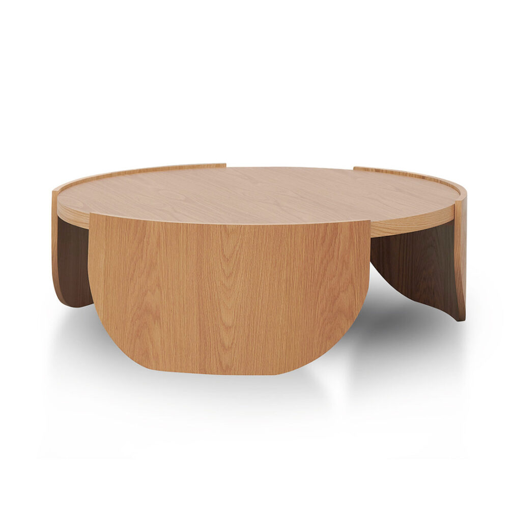 Zoey 1.1m Round Coffee Table - Natural - Image 9