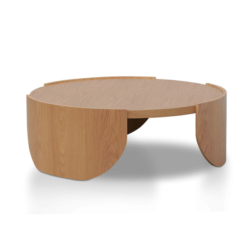 Zoey 1.1m Round Coffee Table - Natural - Image 10