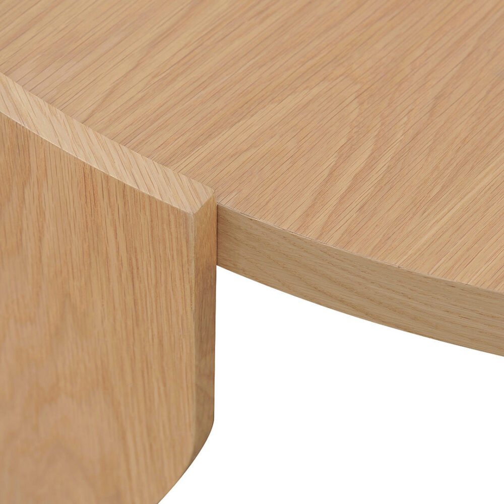 Zoey 1.1m Round Coffee Table - Natural - Image 7
