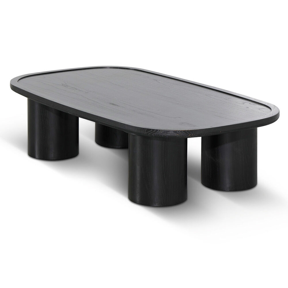 Adam 1.4m Coffee Table - Full Black - Image 4