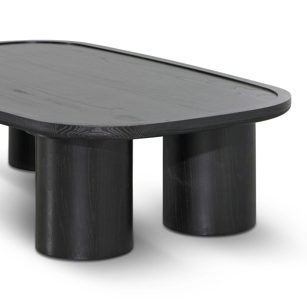Adam 1.4m Coffee Table - Full Black - Image 5