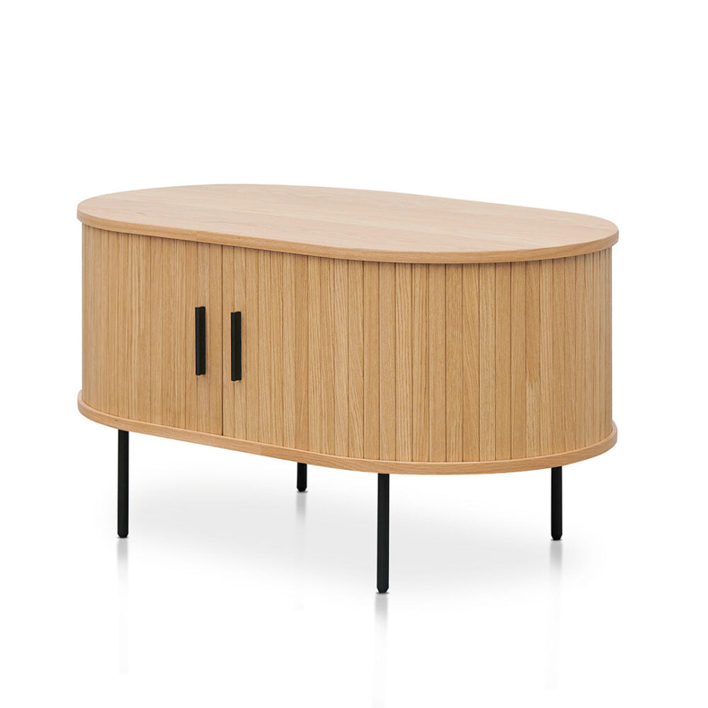 Dania 100cm Oval Coffee Table - Natural - Image 7