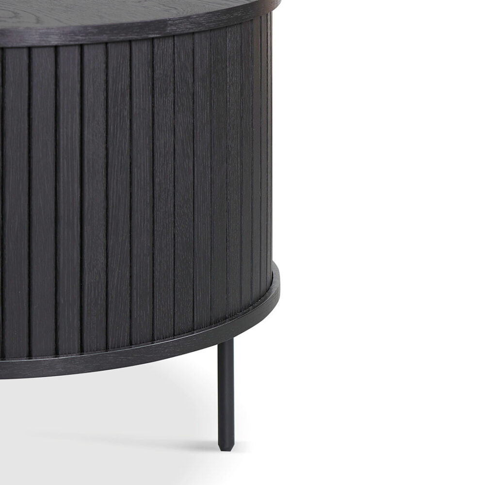 Dania 100cm Oval Coffee Table - Full Black - Image 12