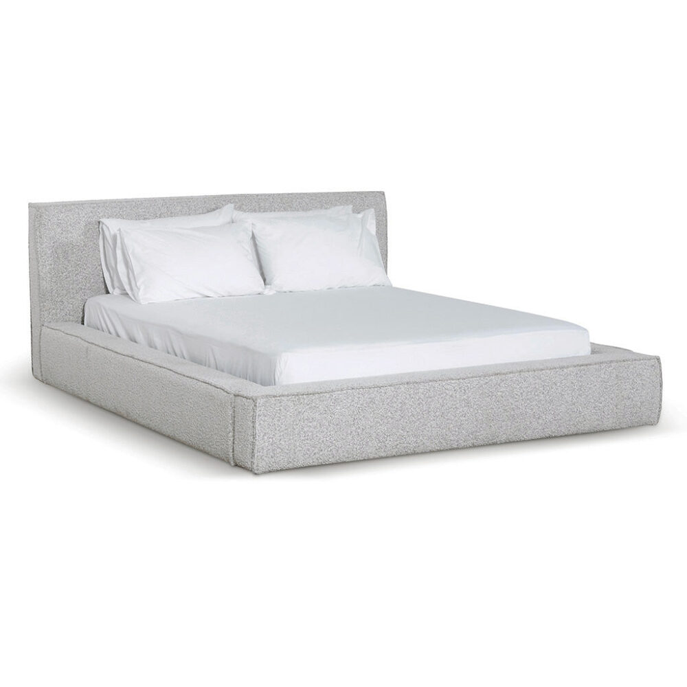 Castillo Queen Bed Frame - Pepper Boucle - Image 3