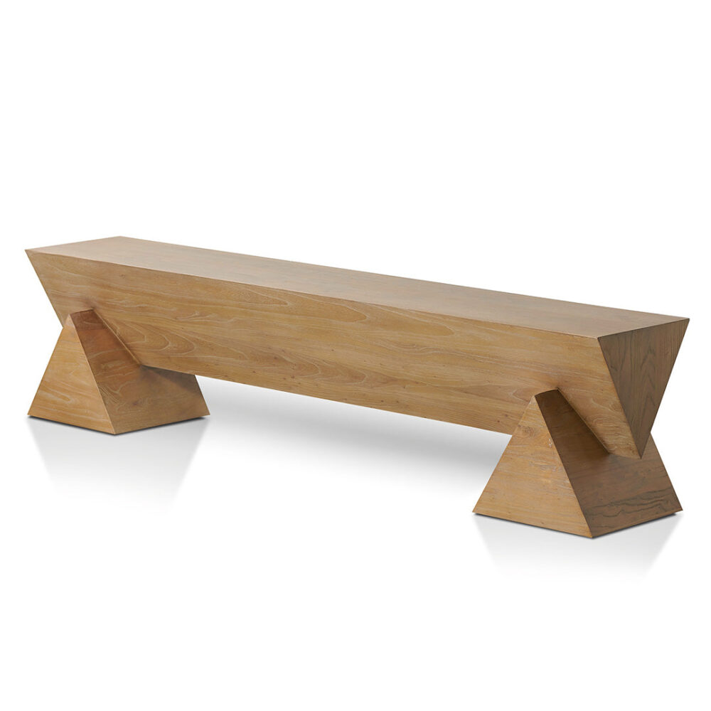 Davila 1.9m Elm Bench - Natural - Image 3