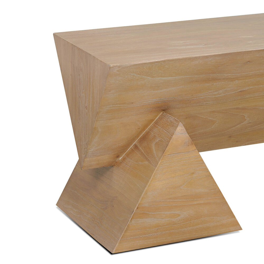 Davila 1.9m Elm Bench - Natural - Image 4