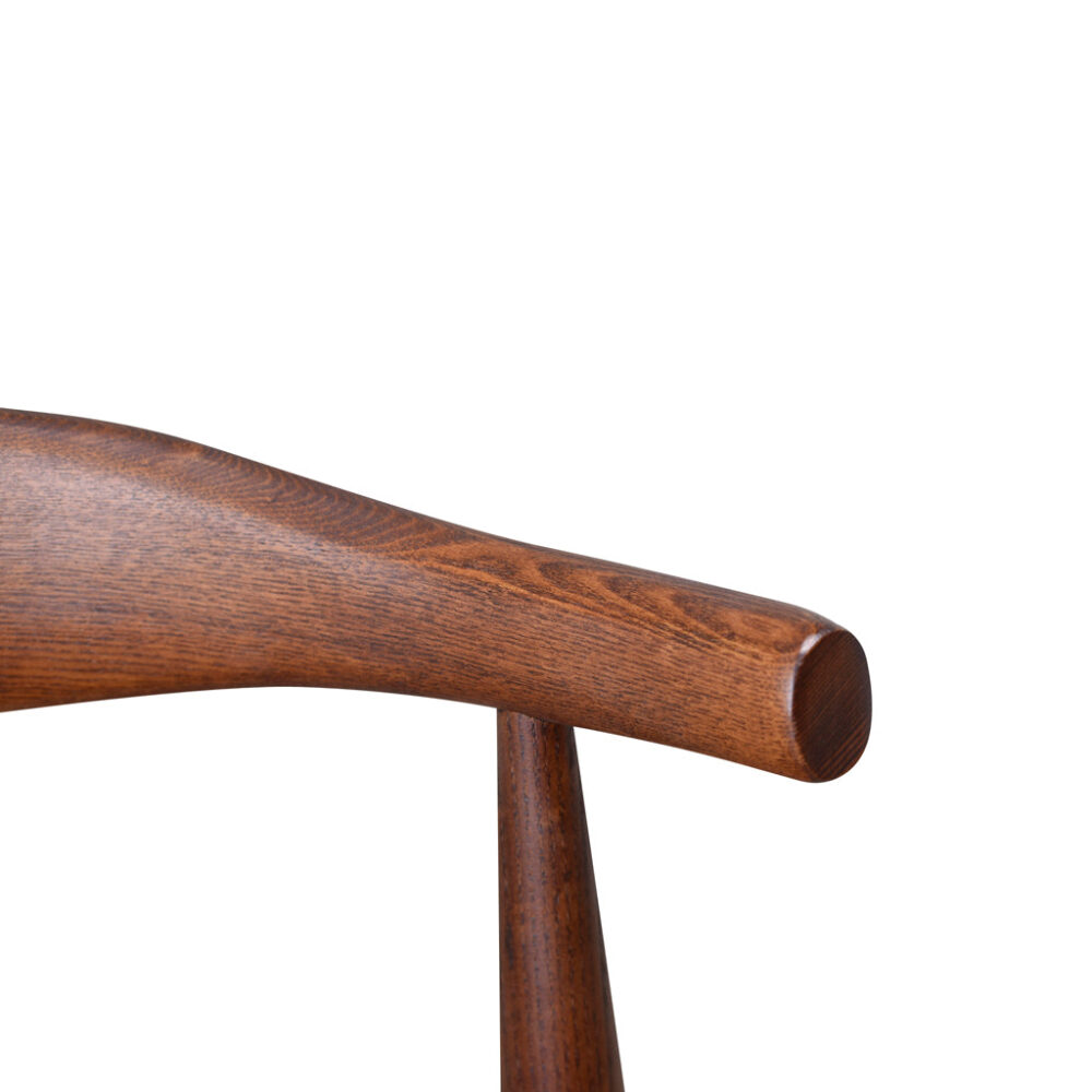 Set of 2 - Henrik Dining Chair - Dark Brown with Black Seat - Image 10
