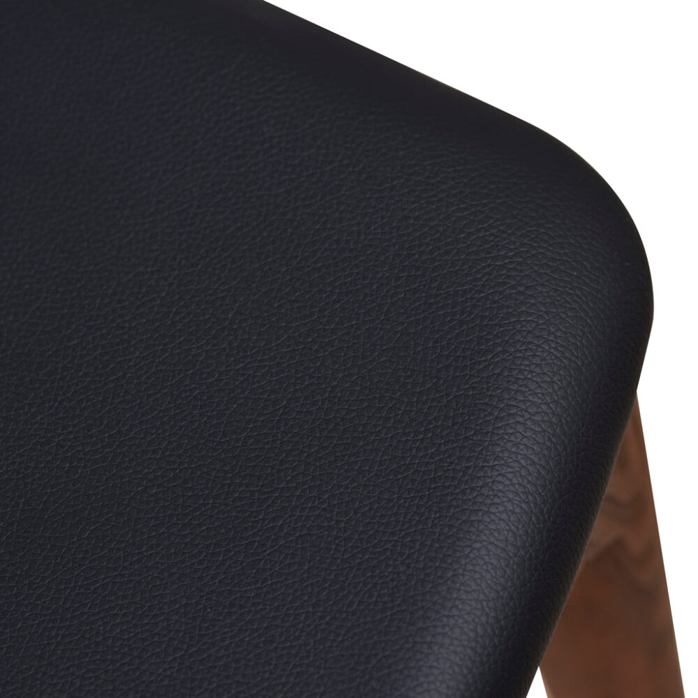 Set of 2 - Henrik Dining Chair - Dark Brown with Black Seat - Image 11